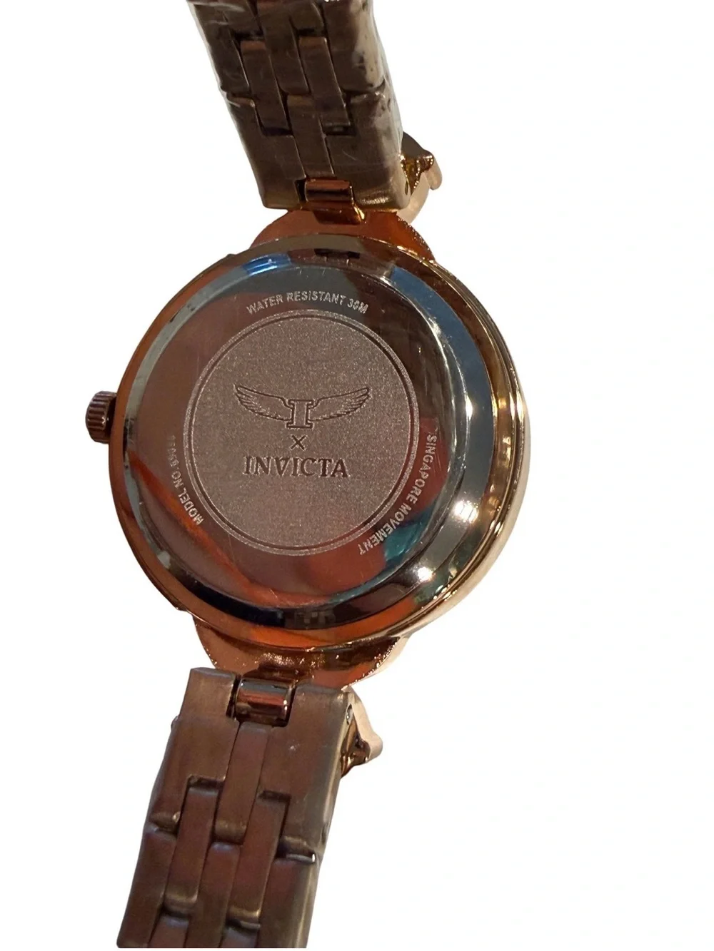 NEW Invicta Rose Gold Crystal Butterfly Bracelet Watch 30mm